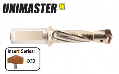 12.00mm - 12.40mm 3xd Unimaster IX Exchangeable Head drill Body Europa